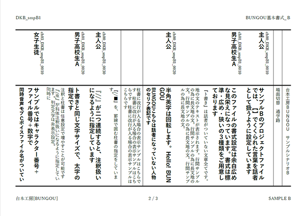 出力例：基本書式B（余白広め）