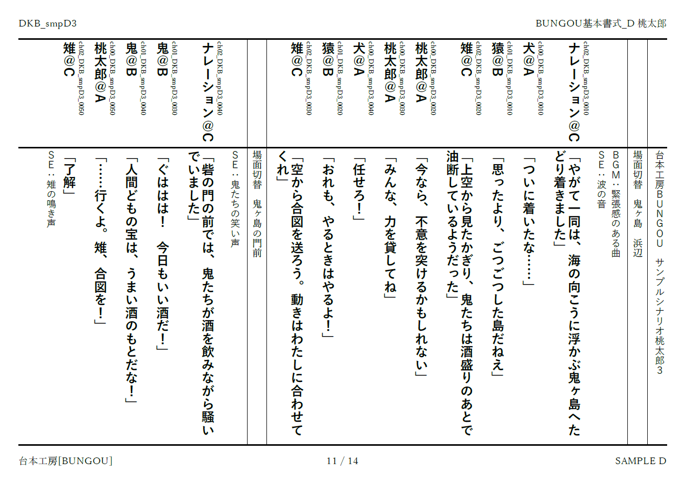 出力例：基本書式D（体験版想定）