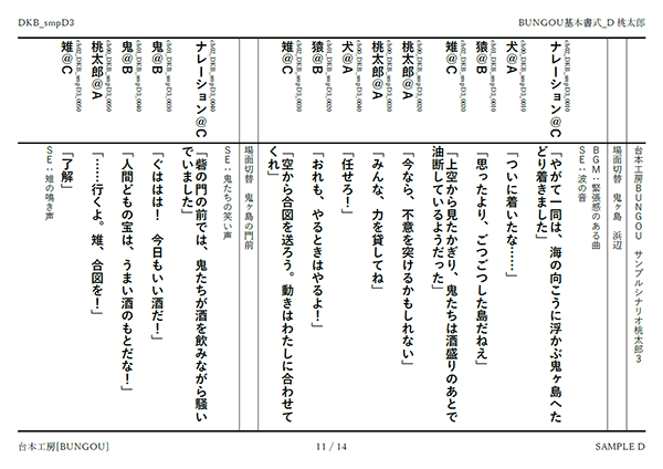 出力例：基本書式D（体験版想定）